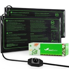 MET Certified 2 Pack Seedling Heat Mat, Seedfactor Adjustable Temperature Wat...