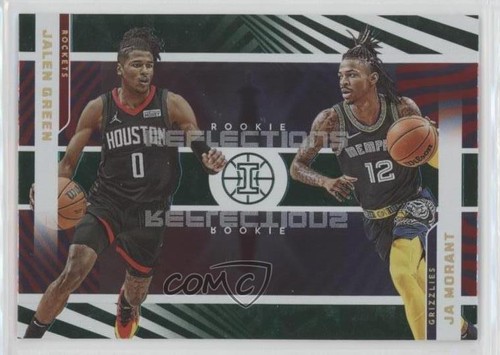 Ja Morant, Jalen Green [Emerald] #2 2021 Panini Illusions Rookie Reflections card