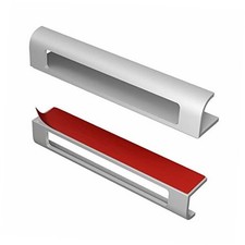 HRX Self-Adhesive Edge Fingerpull Door Handle - Easy to 2 Clear Polished