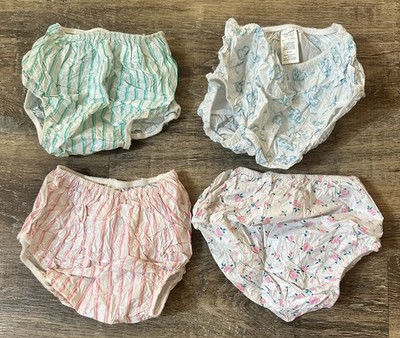 Gerber Baby Toddler Vinyl Plastic Pants Diaper Covers Large Patterned 4 Pack
