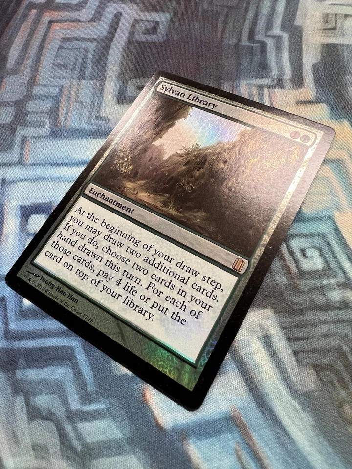 MTG Foil Sylvan Library EX/LP Commander's Arsenal - Image 4 of 4