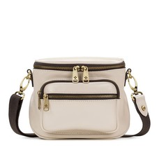 Patricia Nash Leather Argentiera Camera Crossbody Latte New