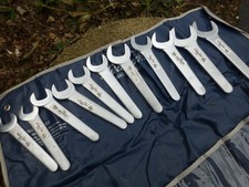 Vintage Martin Tools Set Of 11 Offset Wrenchs In Original Pouch Vintage Martin Tools Set Of 11 Offset Wrenchs In Original Pouch