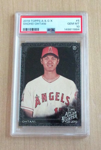 2019 Topps Allen Ginter X black parallel Shohei Ohtani #5 PSA 10 GEM MINT POP 5