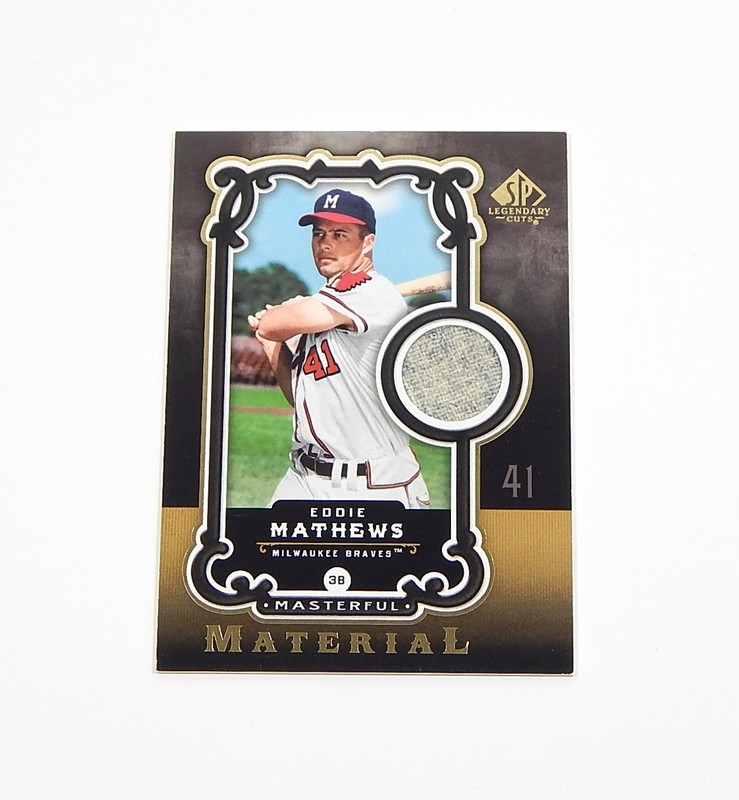2007 SP Legendary Cuts Masterful Materials Eddie Mathews #MM-EM Game Used Jersey