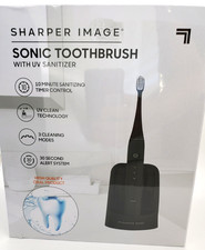 Sharper Image Electric Sonic Toothbrush w/ UV Sanitizer NEW 3 Cleaning Modes