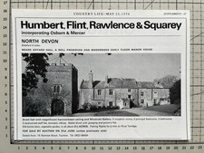 Weare Giffard Hall nr Bideford - Devon For Sale - 1974 Cutting 399