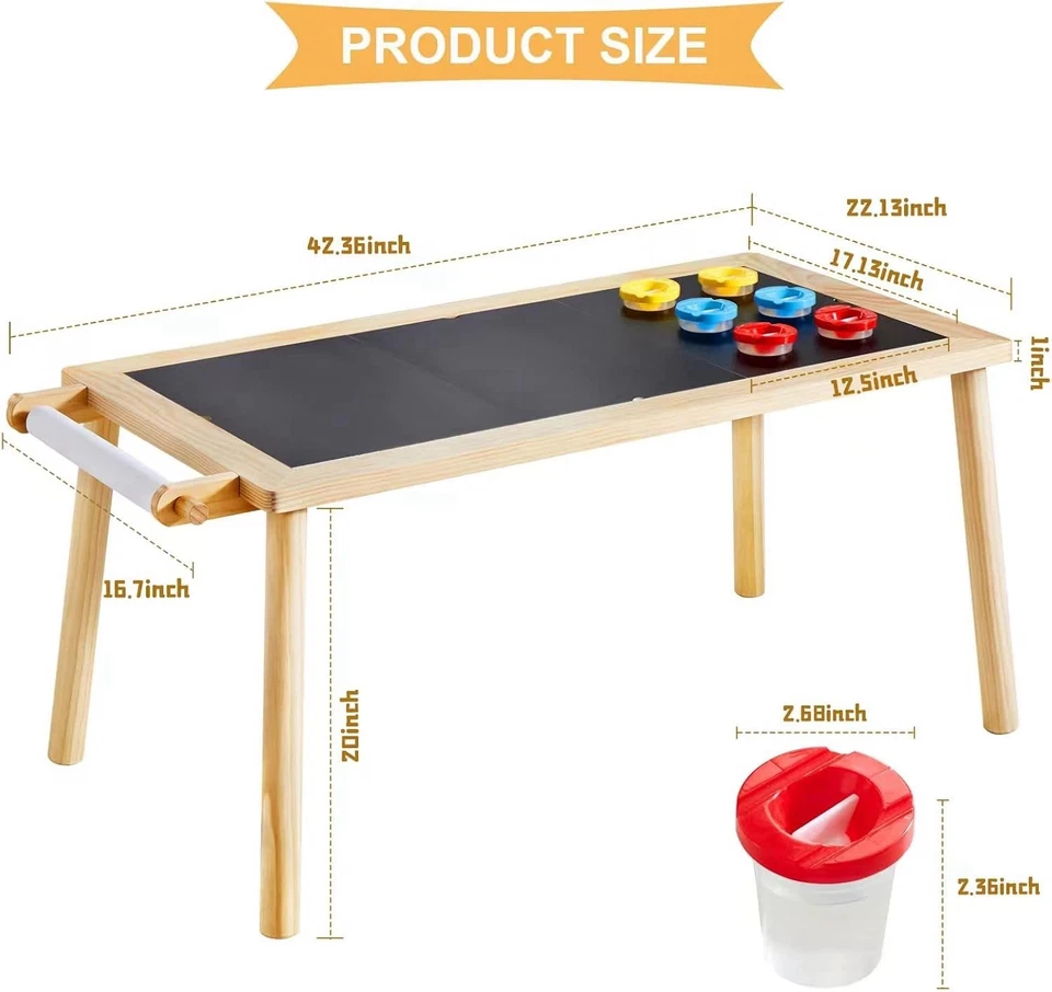 Mesa sensorial interior para juegos 5 en 1 Beright, mesa de dibujo de arte para niños Foto 2 de 4