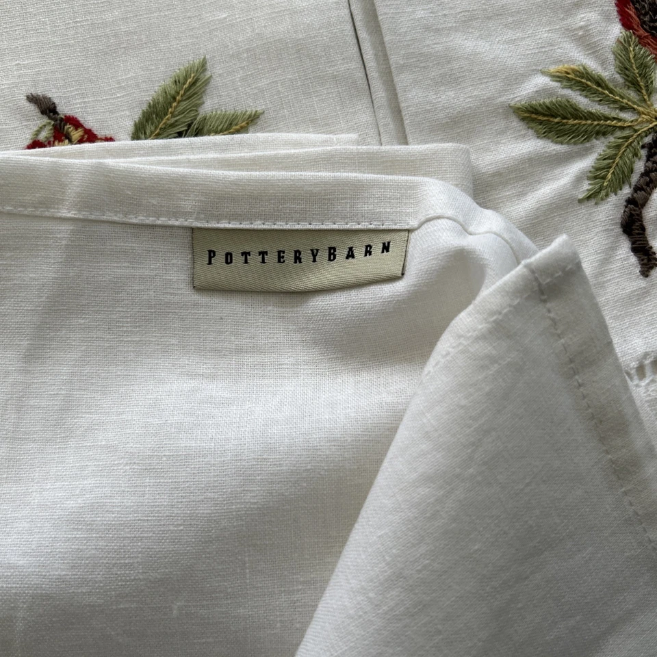 Pottery barn Embroidered Hand Towels Set Of 4 - Image 4 of 4