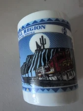 Santa Fe Railroad AT&SF Central Region Vintage 1986 Coffee Mug Indian Cactus
