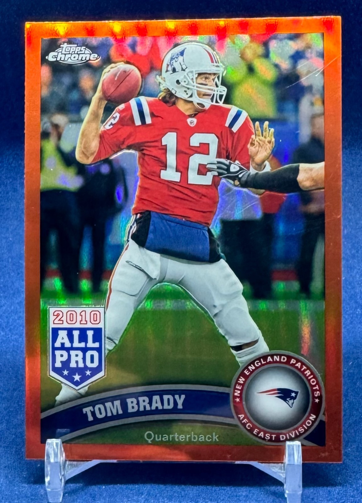 2011 Topps Chrome "ORANGE REFRACTOR" #20 TOM BRADY NM Condition - see notes