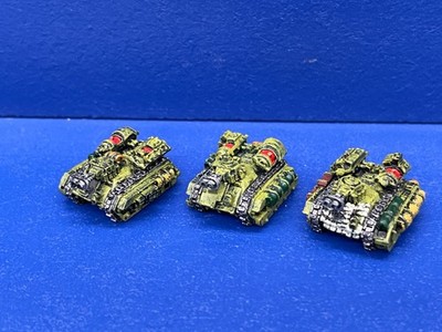 3 Hellhound Tanks der Imperial Guard für EPIC - METALL BEMALT 2