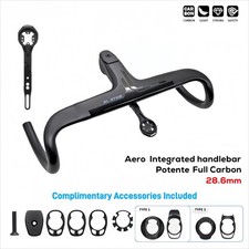 Manubrio bici da strada integrato in fibra di carbonio completo con attacco -10° cavo interno 