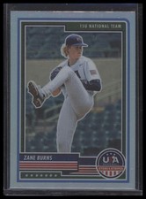 2023 Panini USA Baseball Stars & Stripes #23 Zane Burns Silver