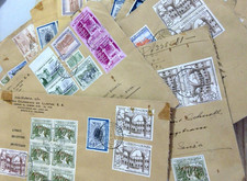 10x 1957 Colombia to Switzerland Registered Airmail Covers - Study Lot