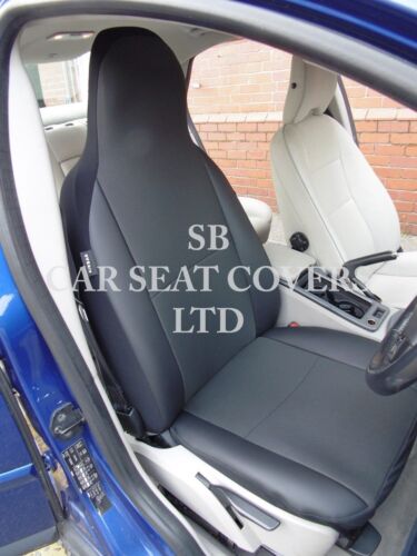 i - SEMI FIT A SEAT ALTEA CAR, 2 SEAT COVERS, ANTHRACITE/LEATHERETTE TRIM - Picture 1 of 12