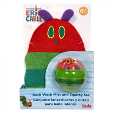 The Very Hungry Caterpillar Bath Wash Mitt Squirty Set