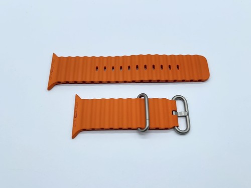 Véritable Apple Watch Ultra Bracelet BRACELET ORANGE OCÉAN 49mm 46mm 45mm 44mm - Photo 2 sur 13