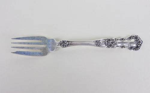 Sterling Silver Gorham Buttercup Salad Fork Flatware Monogram M Patent 1900