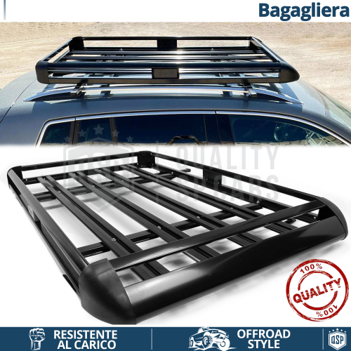 Cestello PORTAPACCHI Tetto per Fiat Panda 141 169 319 Bagagliera ALLUMINIO Nero - Foto 1 di 12