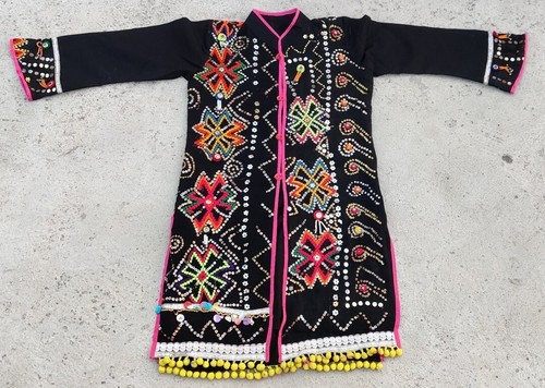 Stunning Vintage Hand-Embroidered Coat: Thread & Beadwork | Swat Valley - Picture 2 of 10
