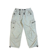 Vintage KikWear Kdub Wide Leg Utility Cargo Pants Size 34x31 Y2K Skater Rave