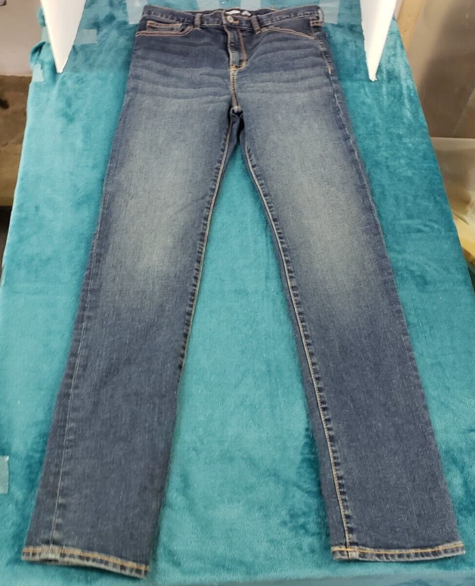 Old Navy Youth Blue Jeans Skinny Stretch Built in Tough Straights