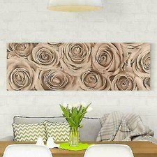 QUADRO MODERNO ROSE BIANCHE FIORI NATURA 150X50CM