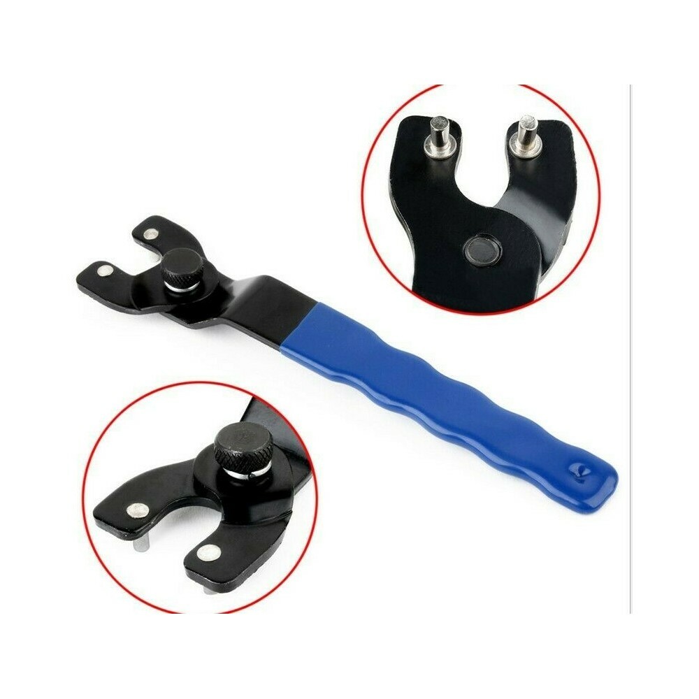 Clé à Ergot Clef Réglable 19cm pour Moyeux Meuleuse d'Angle 4" 5"...