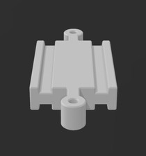 3D Printed Mini Straight Track - Double Male x5 5 pieces total 