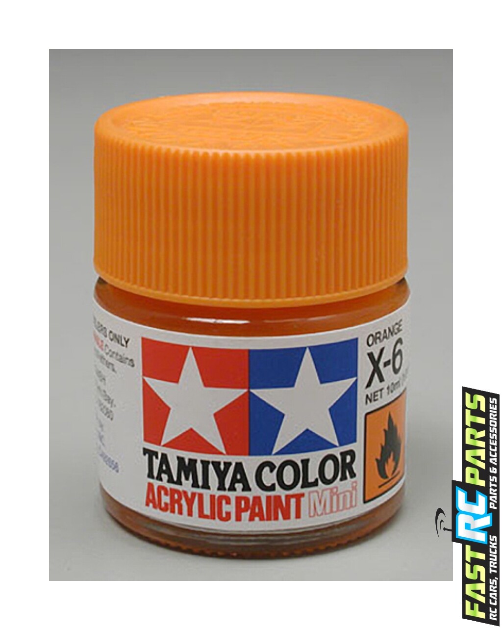 Tamiya Acrylique X6 brillant, orange TAM81006 Tamiya Acrylique X6 brillant, orange TAM81006