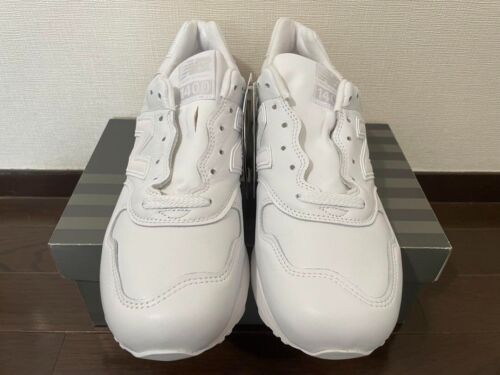Zapatilla deportiva para hombre New Balance M1400B de cuero blanco talla 9,5 EE. UU. - Imagen 2 de 6