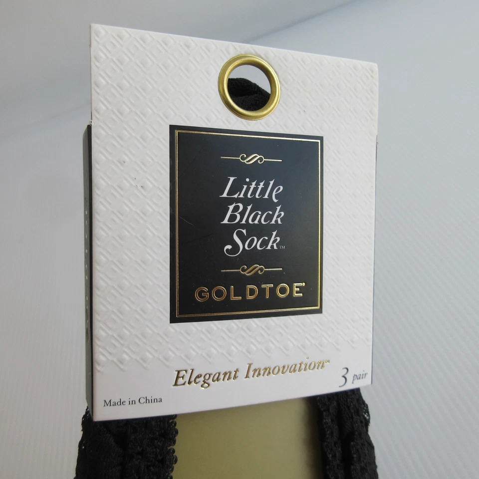 CALCETÍN GOLDTOE para mujer LITTLE BLACK Elegent Innovation negro/paisley talla 6-9 Foto 2 de 4