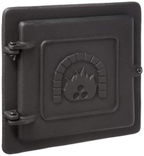 8x8 Inch Black Cast Iron Hinged Clean Out Door with Bolt Closure System