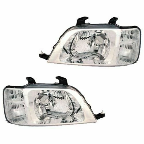 For 1997-2001 Honda CR-V Front LH RH New Grille & Headlight Chrome Molding 3Pcs Foto 2 de 4