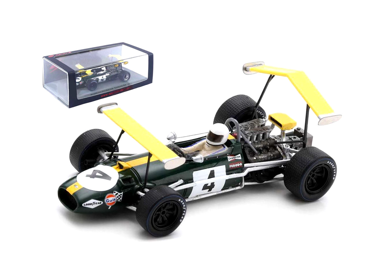 Spark S8315 Brabham BT26A #4 6th 'MRD' Spanish GP 1969 - Jack Brabham 1/43 Scale