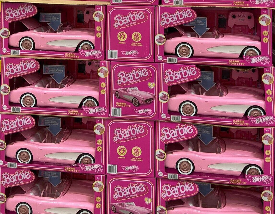 Carro Hot Wheels RC Corvette Rosa com Controle Remoto do Filme Barbie: The  Movie « Blog de Brinquedo