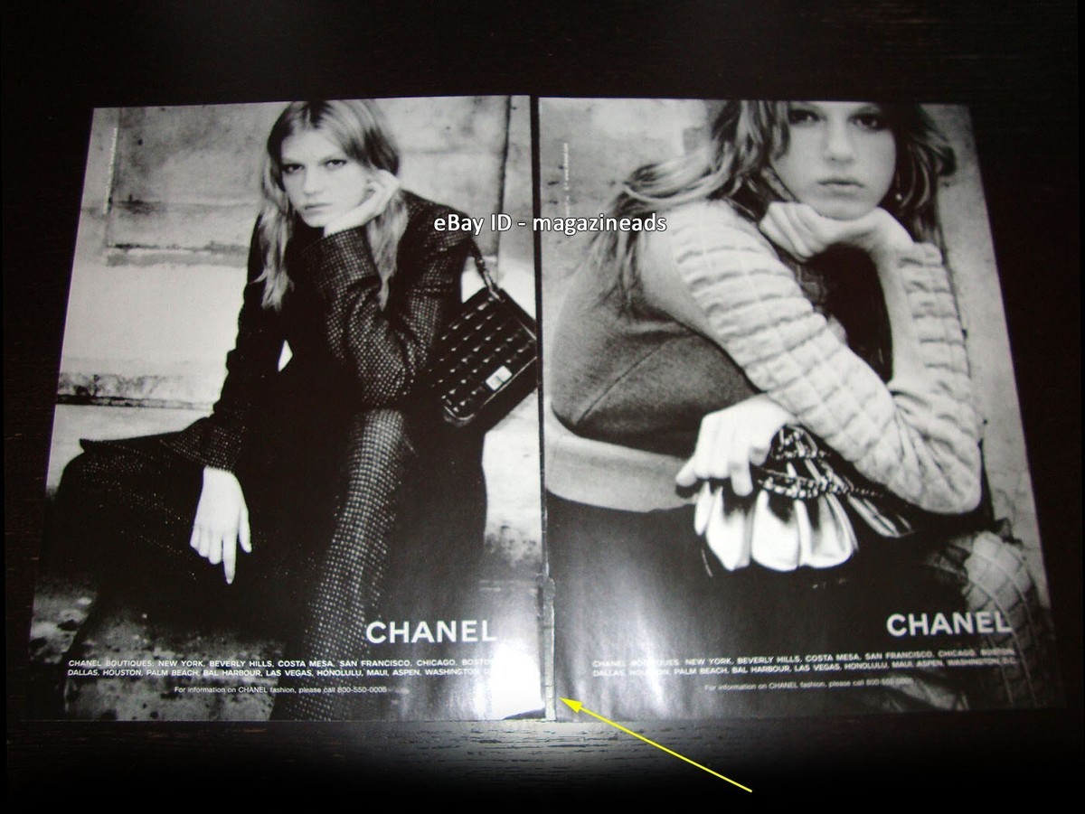 vintage CHANEL 4-Page PRINT AD Fall 2000 ANGELA LINDVALL karl