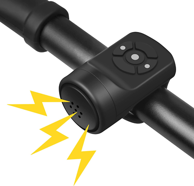 Campanello Elettrico Per Bicicletta 120dB Con Allarme Antifurto - Impermeabile IPX4, Ricaricabile USB, 4 Suonerie, Per Manubri 22,2-31,8mm