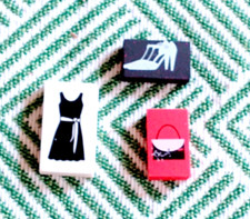 Purse Shoes Dress Erasers Girls Red Black Block Style Supply Favor