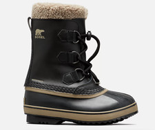 SOREL Youth Kids Yoot Pac Black Waterproof Snow Boots Size 3