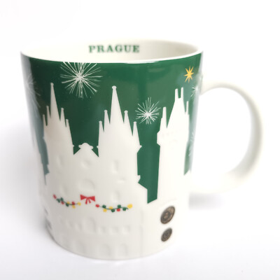 STARBUCKS  2015 . City Mug PRAGUE Prag Relief Xmas 18 oz grün . Ltd. Edt. 2015