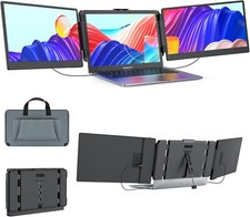 14 Triple Laptop Screen Extender, 1080P FHD Portable Dual Monitor for Laptop
