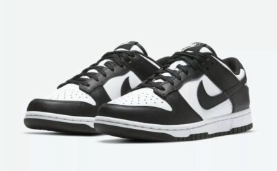 Men's Nike Dunk Low Retro ''Panda'' White/Black-White DD1391-100 Sneakers Size