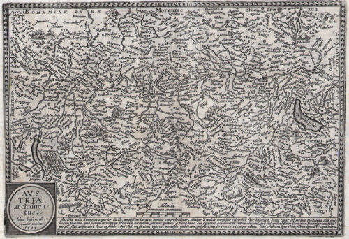 ÖSTERREICH sehr schöne Landkarte von Janus Bussemacher 1593 ORIGINAL Sonderpreis - Bild 1 von 1