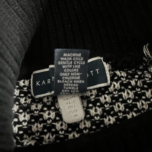 Suéter Karen Scott Mujer Ojo de Pájaro Texturizado Tejido Acogedor Cuello Alto Talla Pequeña. - Imagen 5 de 8