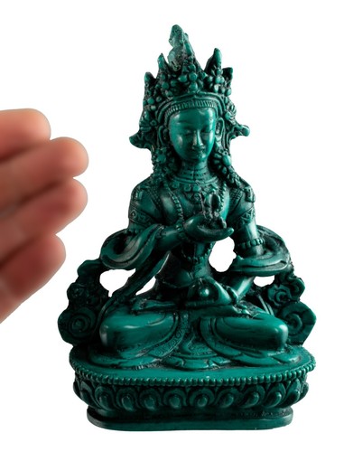Soprammobile Vajrasattva Resina Turchese 14.5cm Nepal #5357 - Picture 2 of 8