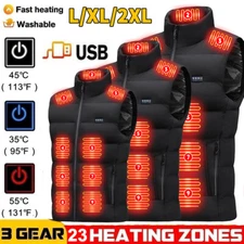 Heated Vest 23 Heating Zones With 10000mAh Battery Pack Electric Heating Vest US