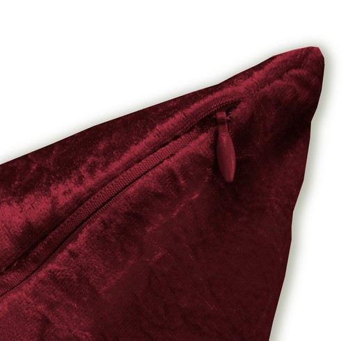 Mv25 D-Red Crushed Velvet Sofa Seat Patio Bench Box Cushion Bolster Cover/Runner - Picture 21 of 51