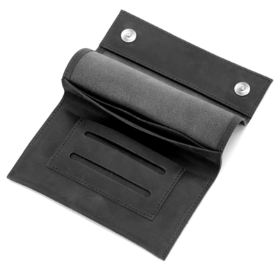 cigarette tobacco pouch Cigarette tobacco pouch case holder pocket Smoking bag cow Leather black  H305
